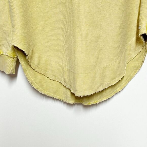 Anthropologie Pilcro Cotton V neck Hoodie Top Oversized XS - Picture 9 of 10
